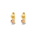 14K 3C Heart Huggies Earring