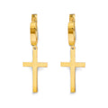 14KY Cross Huggies Earring