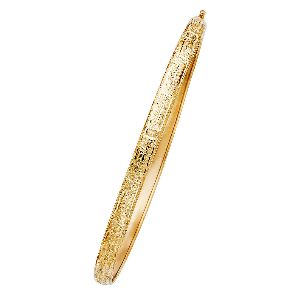 14KY 5mm Flexible Bangle - 8