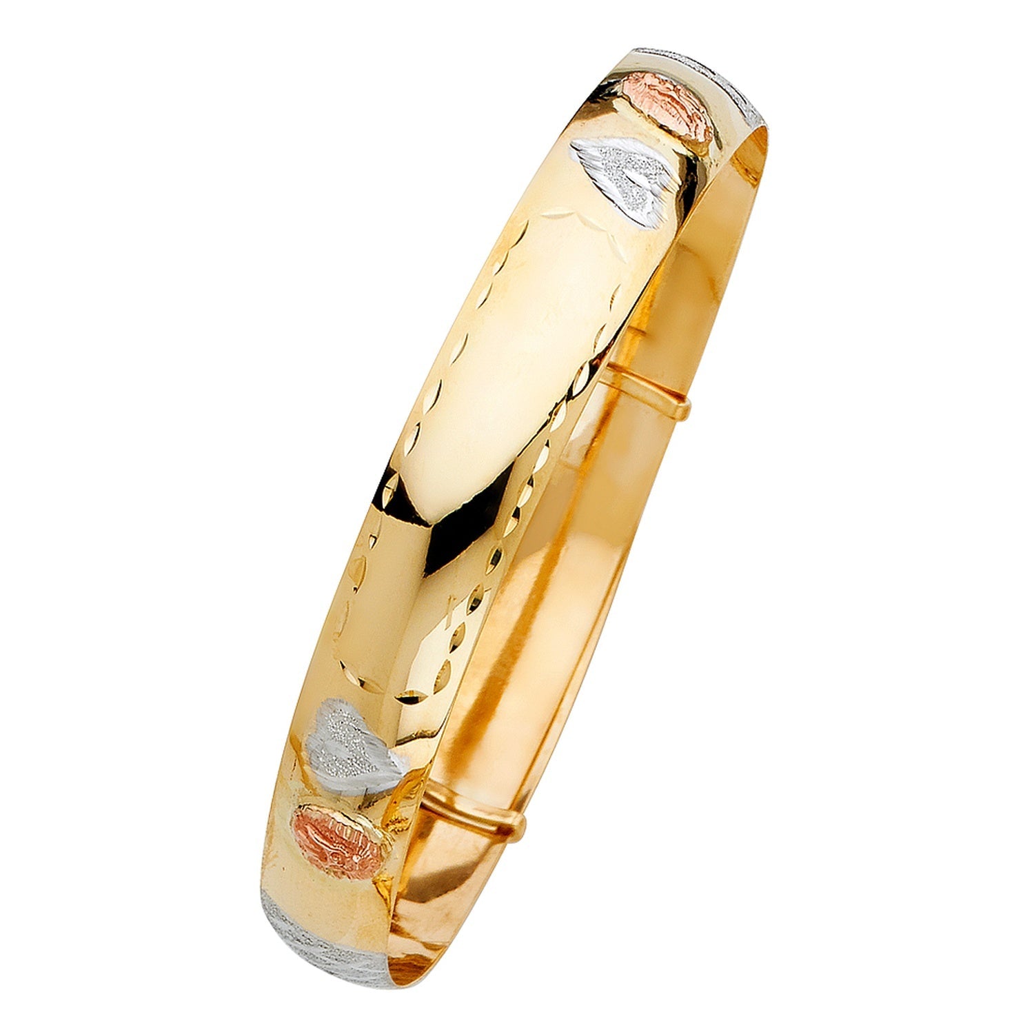 14K 3C ADJUSTABLE BANGLE