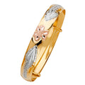 14K 3C ADJUSTABLE BANGLE