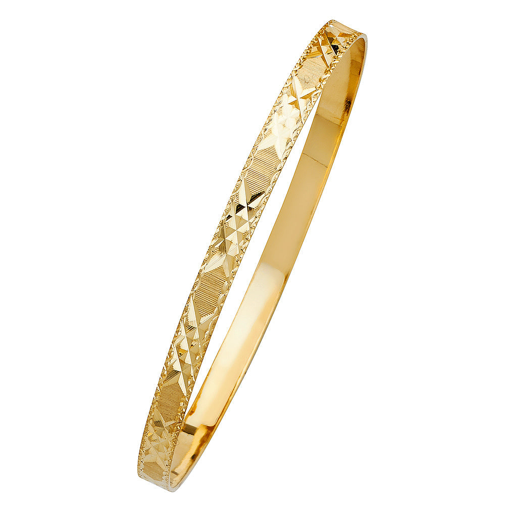 14KY 5mm Solid Bangle - 7