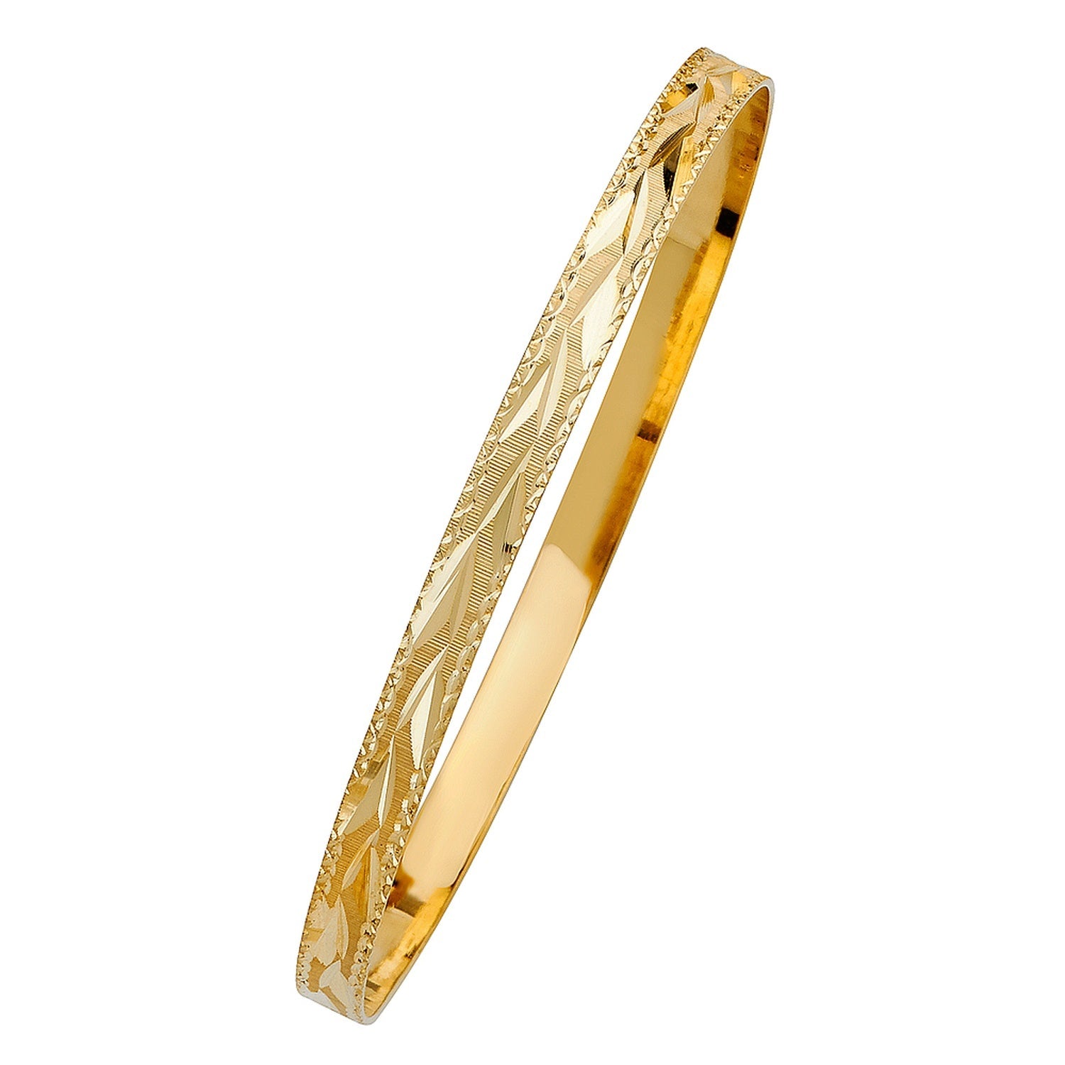 14KY 5mm Solid Bangle - 8