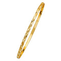 14KY 3mm Solid Bangle - 8