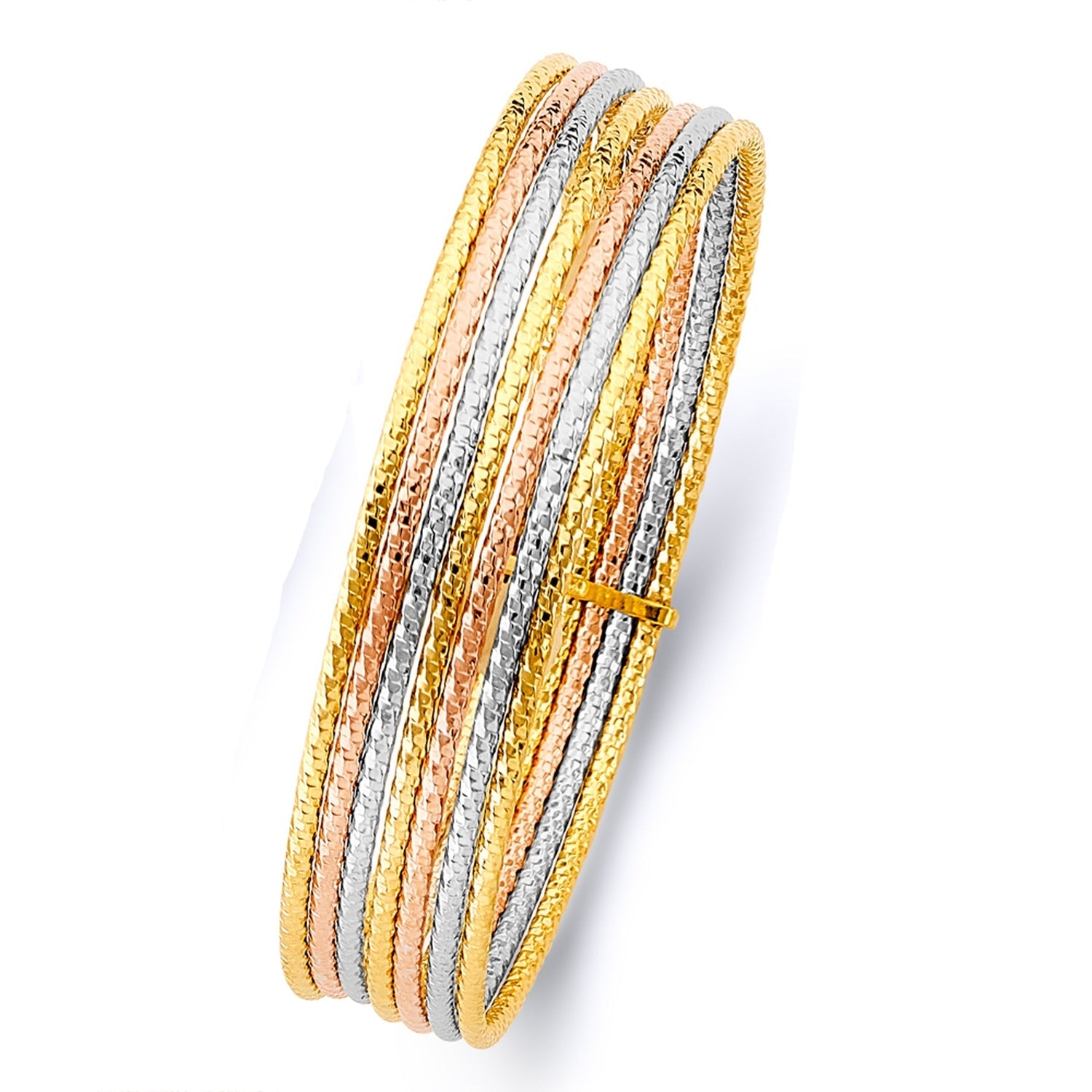 14K 3C 7Days Hollow Bangle - 7