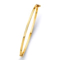 14KY 2mm SQ Plain Hol Oval Bangle - 7