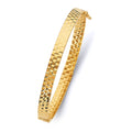 14KY Square Hollow Oval Bangle