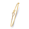 14KY CZ Light Flexible Bangle