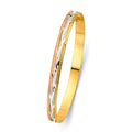 14K 3C 6mm Solid Bangle - 8