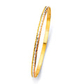 14K 3C 3.5mm Solid Bangle - 7