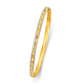 14K 2T 3.7mm Conc Half Dome Solid Bangle - 8