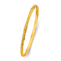 14KY 3.7mm Conc Half Dome Solid Bangle - 8
