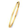 14KY 3mm Square Hollow Bangle - 8.25