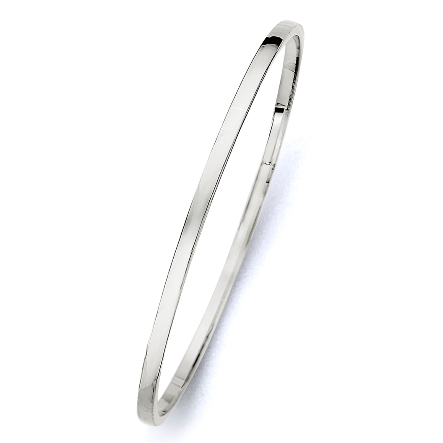 14KW 3mm Square Hollow Bangle - 8.25
