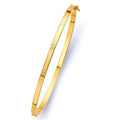 14KY 3mm SQ Hol Oval Bangle w/Screw - 8
