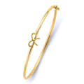 14KY Baby Flexible Bangle w/Ribbon