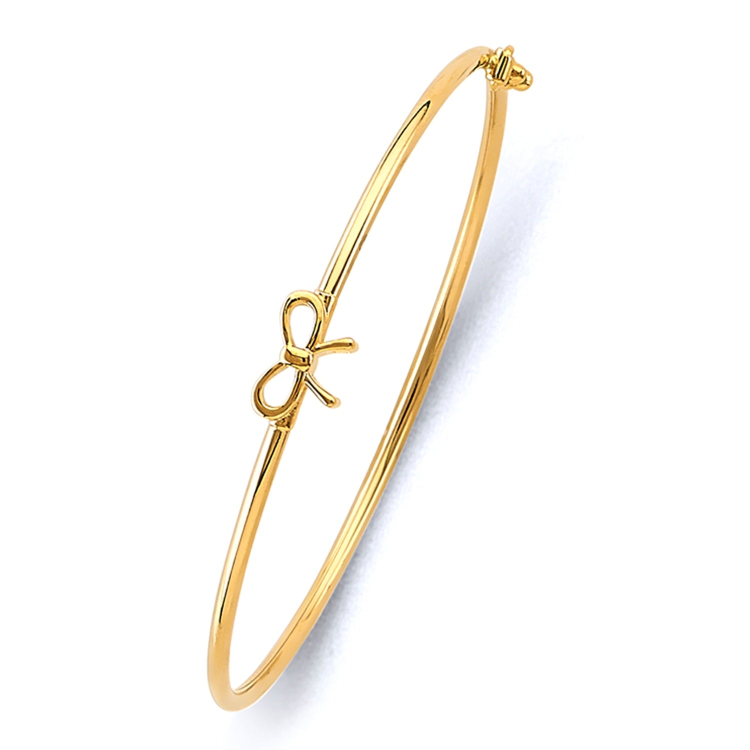 14KY Baby Flexible Bangle w/Ribbon
