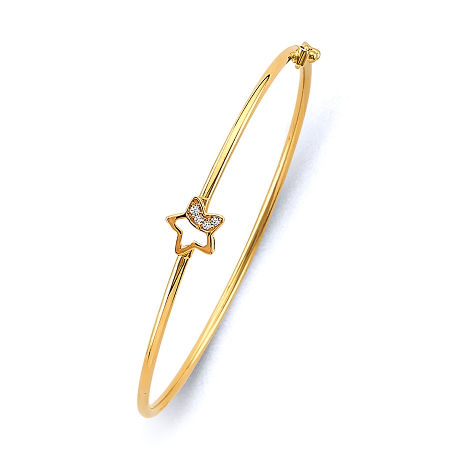 14KY Baby Flexible Bangle w/Star