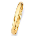 14KY 8mm Plain Flexible Bangle - 8