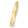 14KY 5mm Plain Flexible Bangle - 8