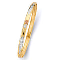 14K 3C 5mm Flexible Bangle w/Heart - 8