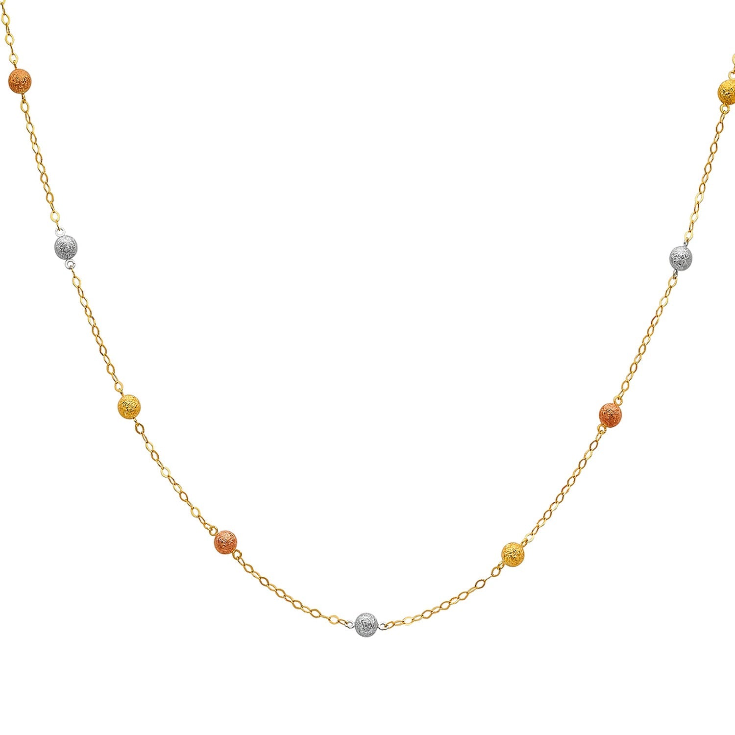 14K 3C FANCY NECKLACE (NK37)