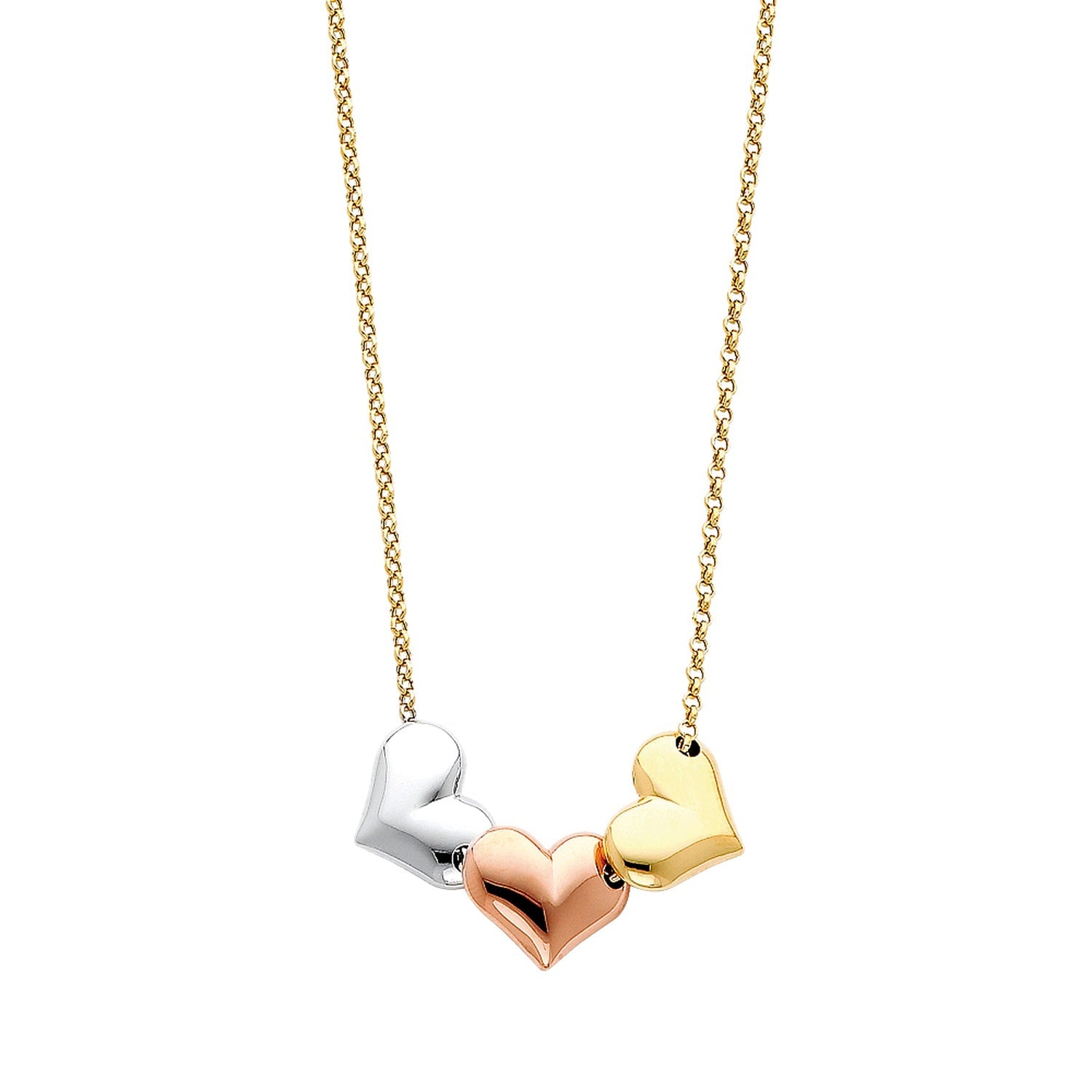 14K 3C LIGHT HANGING NECKLACE (NK69)