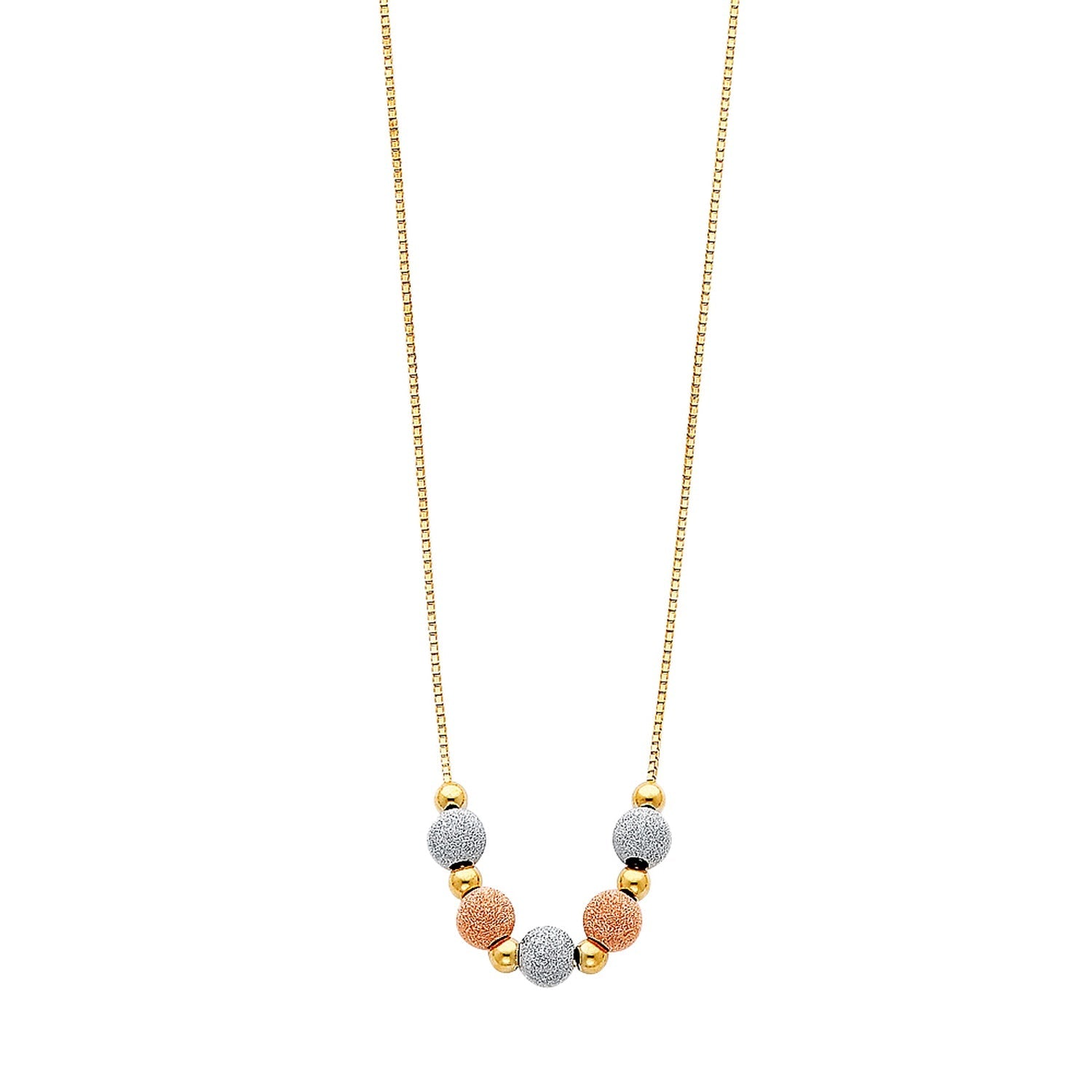 14K 3C LIGHT HANGING NECKLACE (NK71)