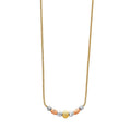 14K 3C LIGHT HANGING NECKLACE (NK73)