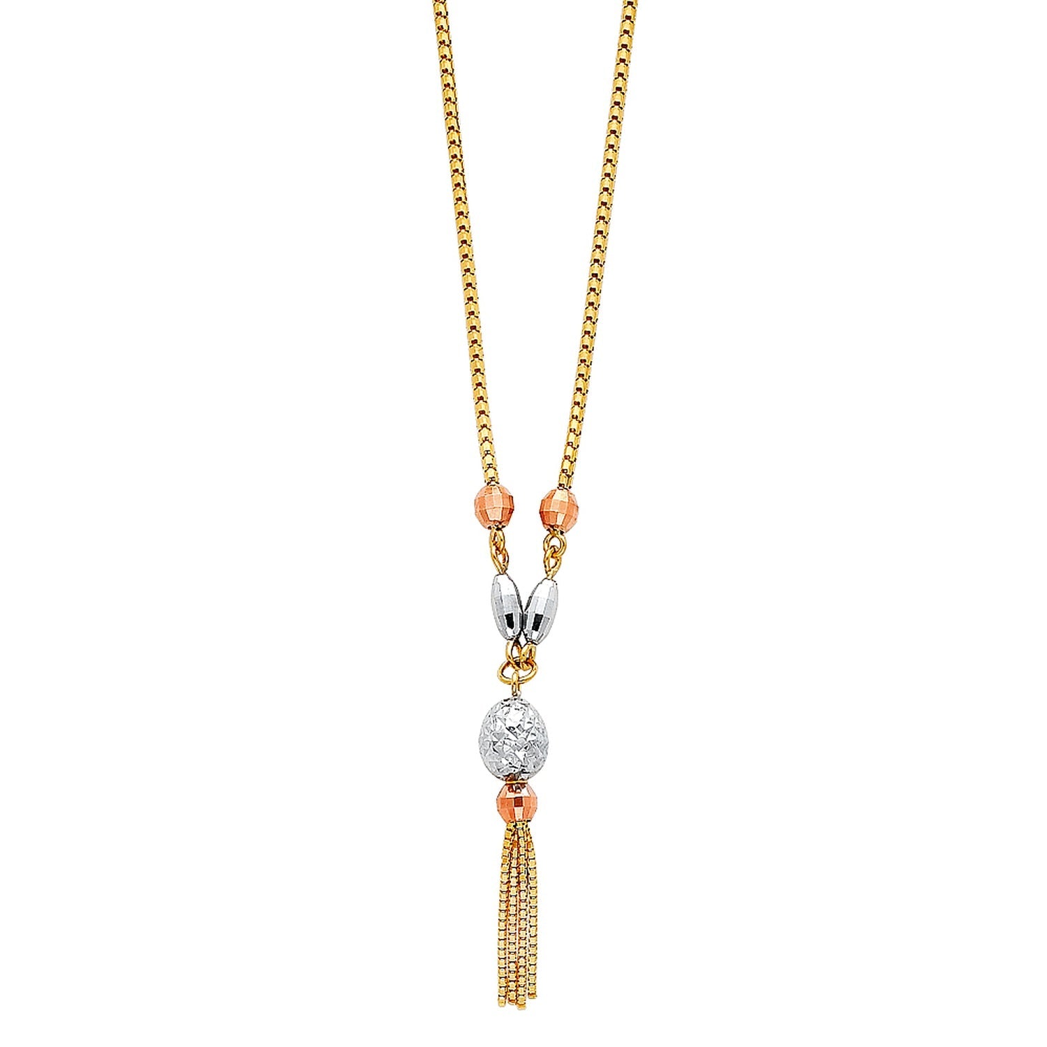 14K 3C LIGHT HANGING NECKLACE (NK75)