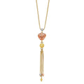 14K 3C LIGHT HANGING NECKLACE (NK76)