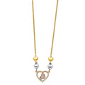 14K 3C LIGHT HANGING NECKLACE (NK78)