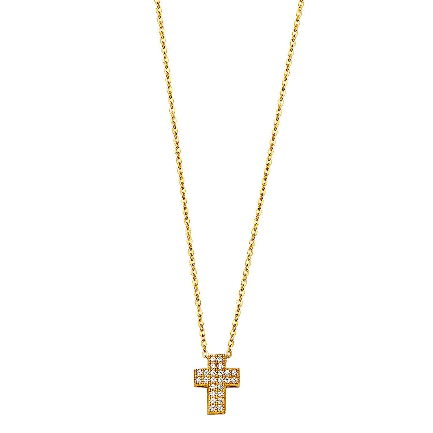 14KY CROSS NECKLACE (NK121)