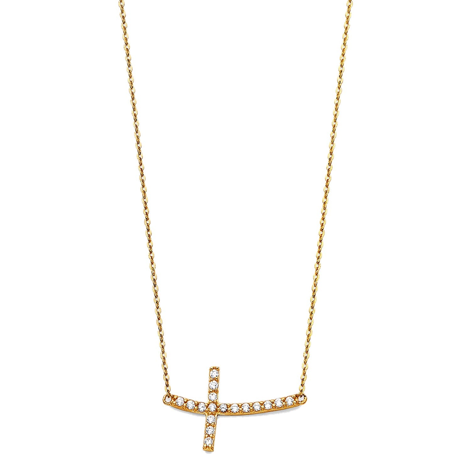 14KY SIDE CROSS PENDT. NECK.