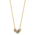 14K 3C CIRCLE NECKLACE