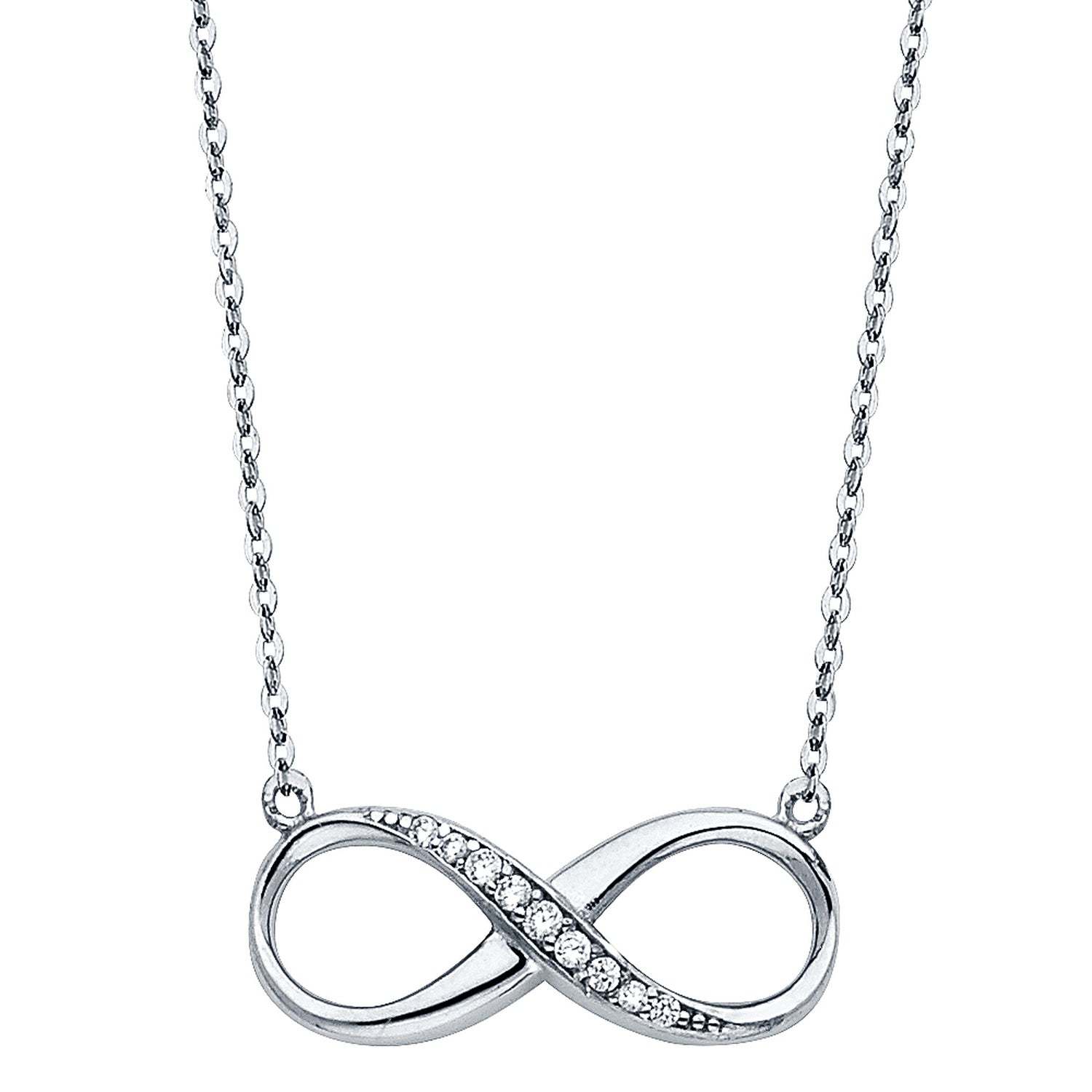 14KW INFINITY CZ NECKLACE