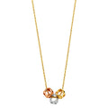 14K 3C PERFORATED BALL NECK