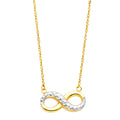 14K 2T INFINITY NECKLACE