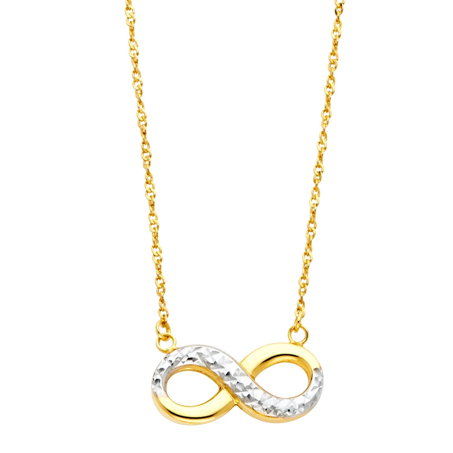 14K 2T INFINITY NECKLACE