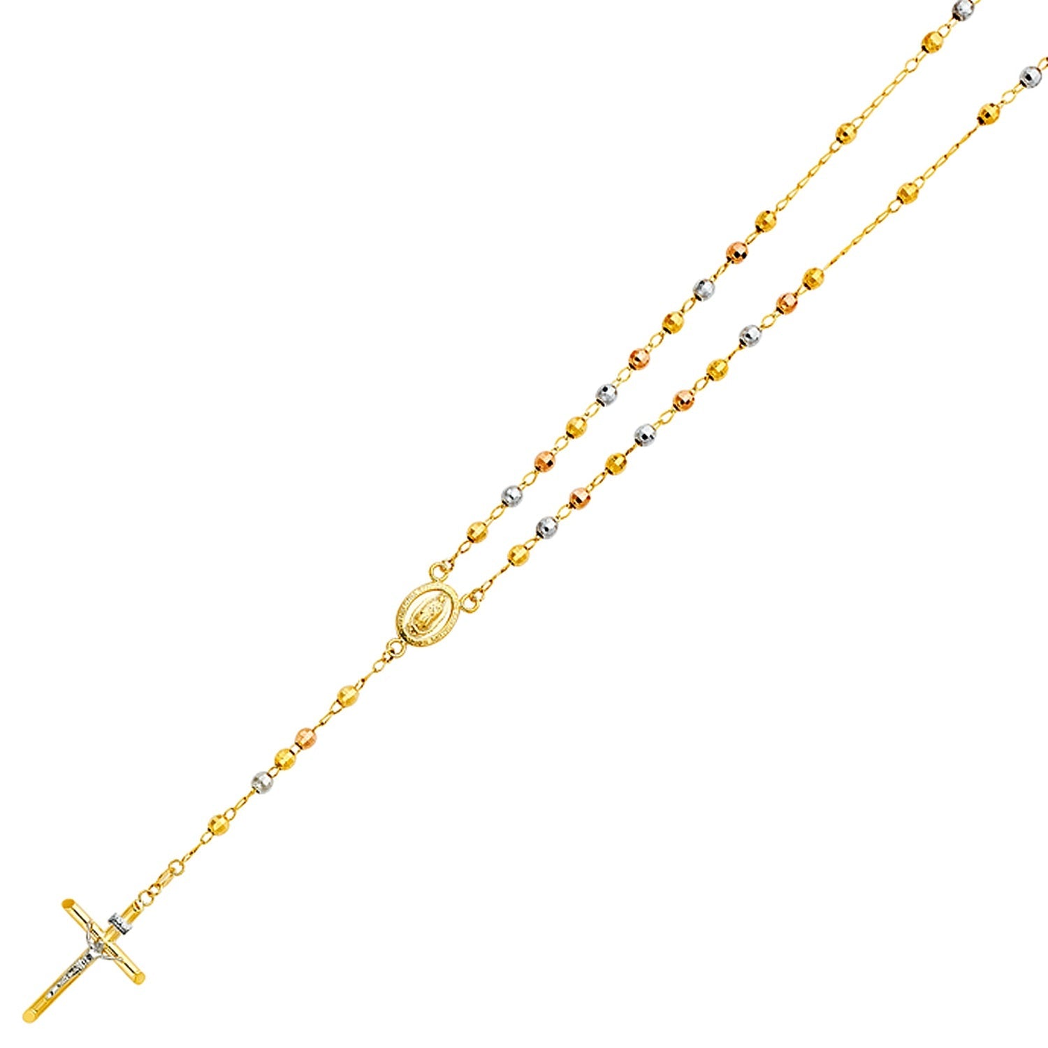 14K 3C 4MM DISCO BALL ROSA-NECK 26