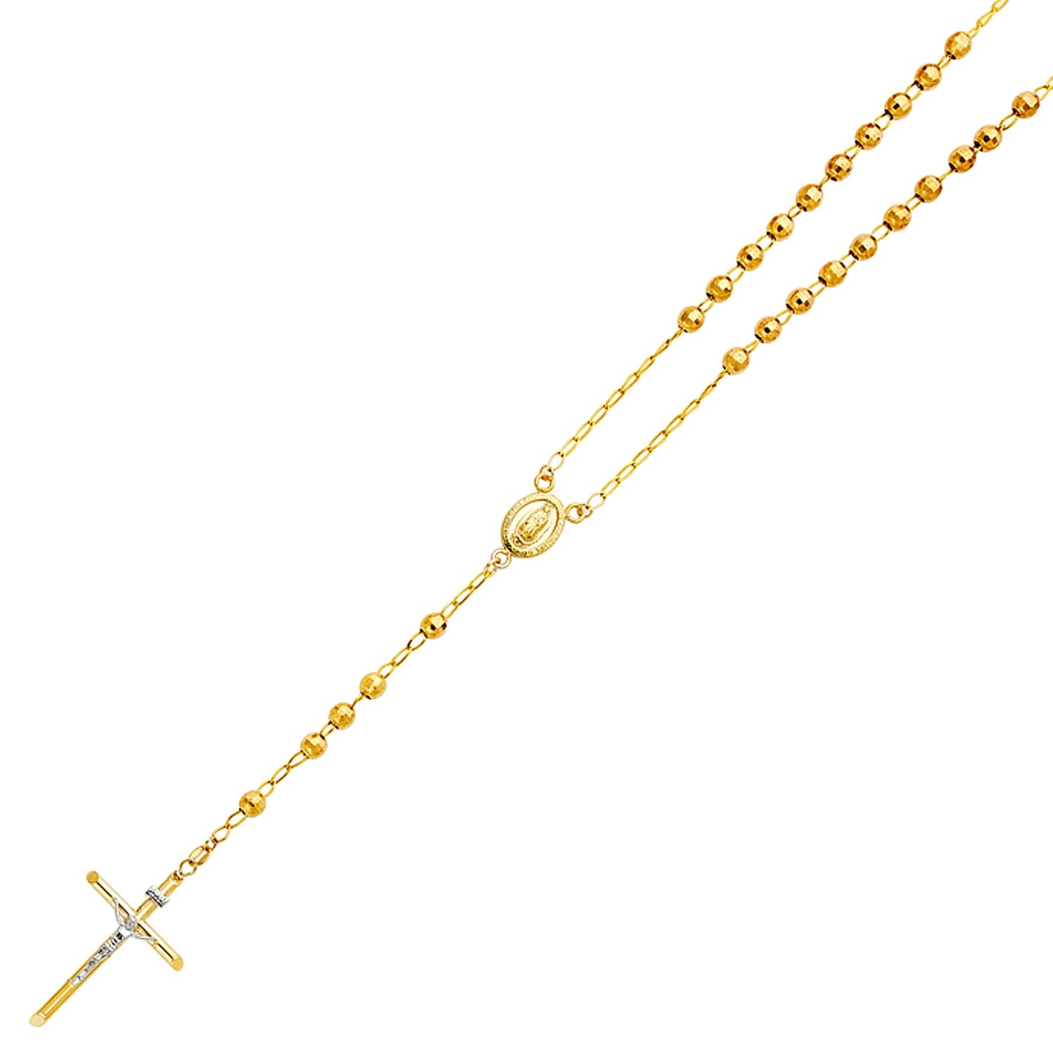 14KY 5MM DISCO BALL ROSA-NECK 26