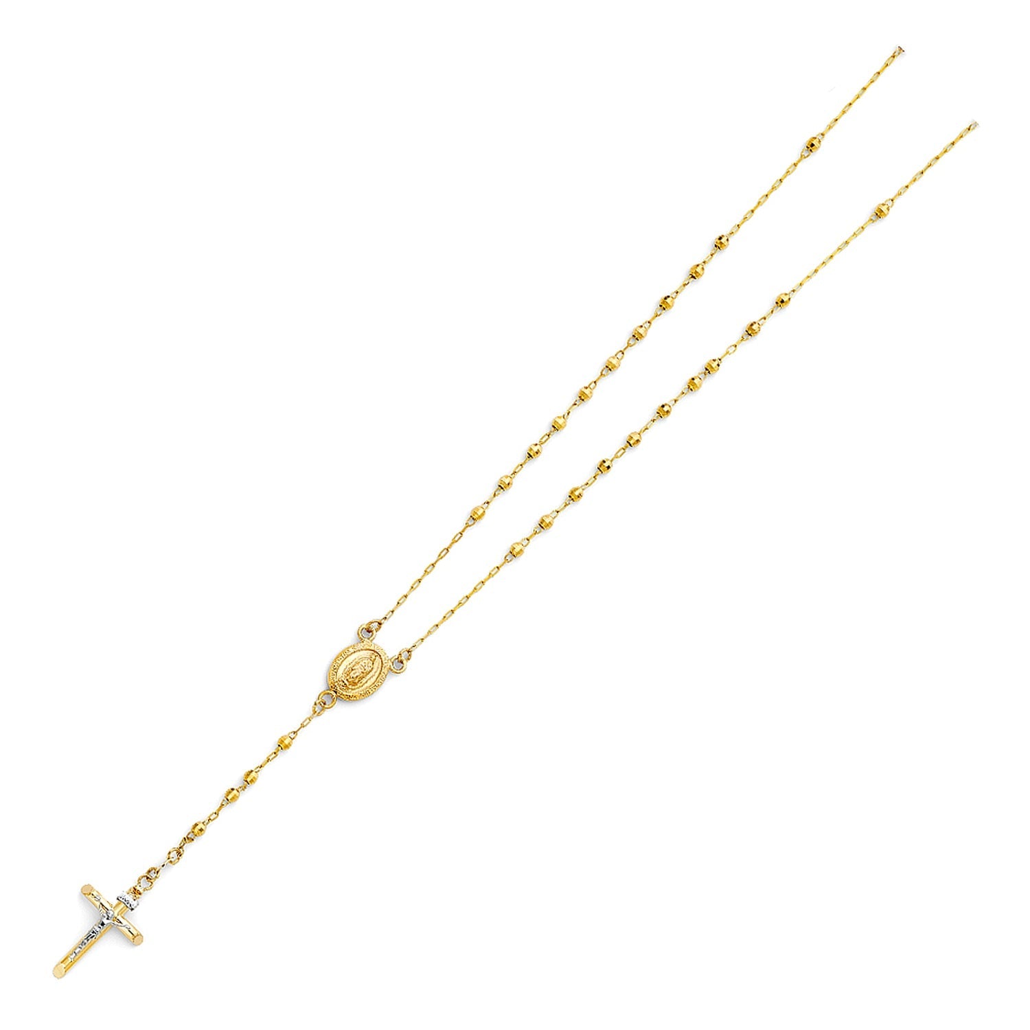 14KY 3MM DISCO BALL ROSA-NECK 26