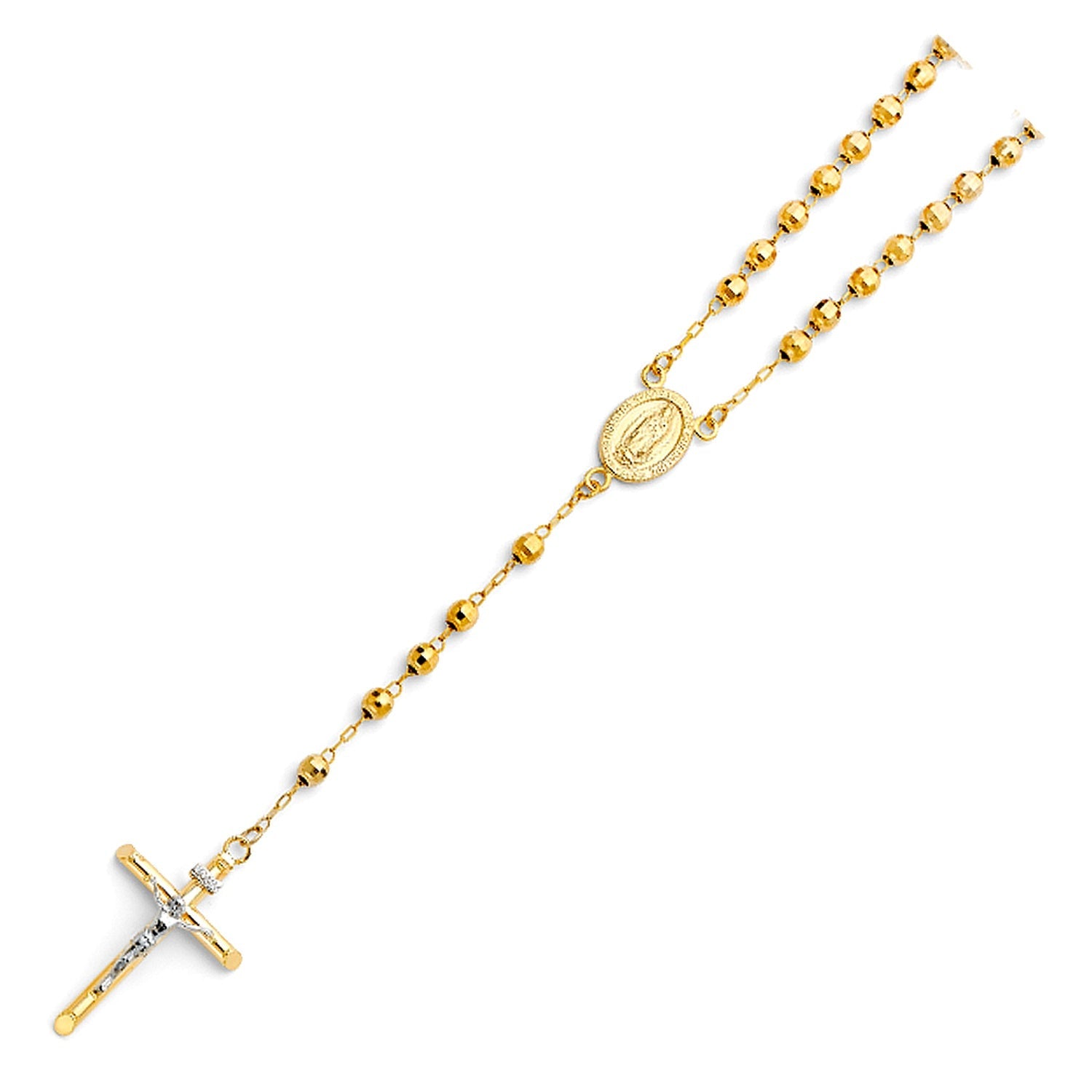 14KY 4MM DISCO BALL ROSA-NECK 20