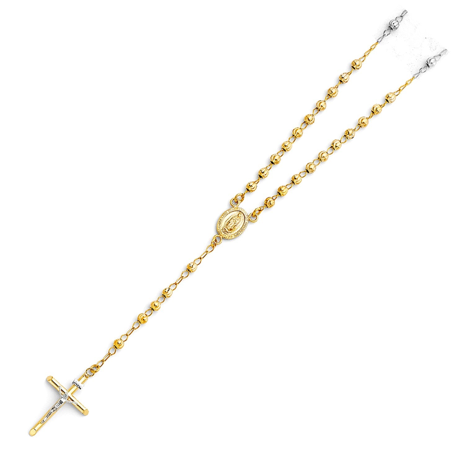 14KY 4MM MOON BALL ROSA-NECK 20