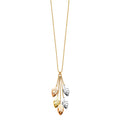 14K 3C LEAVES NECKLACE