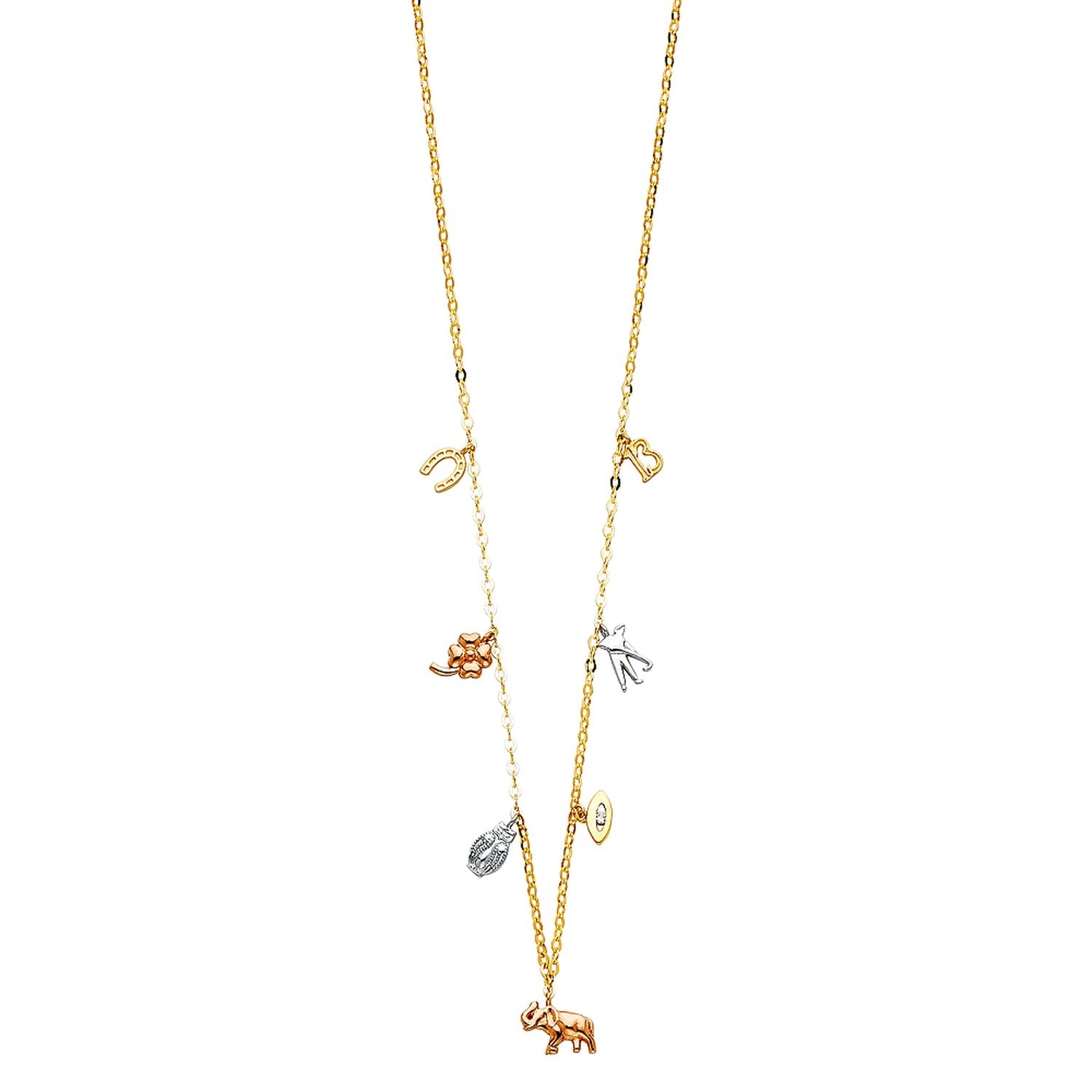 14K 3C LUCKY CHAIN NECKLACE