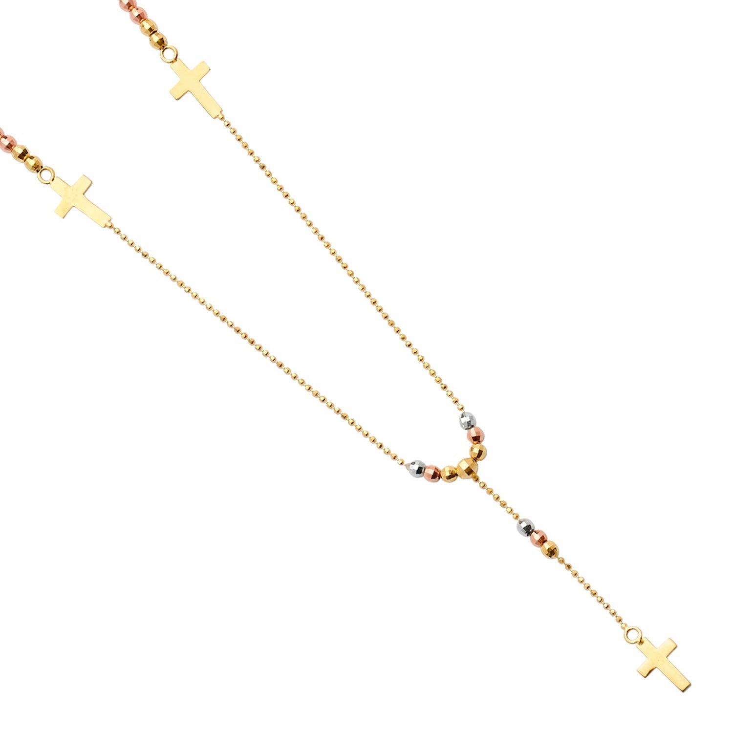 14K 3C 2.5MM BALL F-ROSARIO NECK