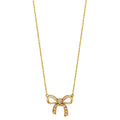 14KY CZ RIBBON NECKLACE