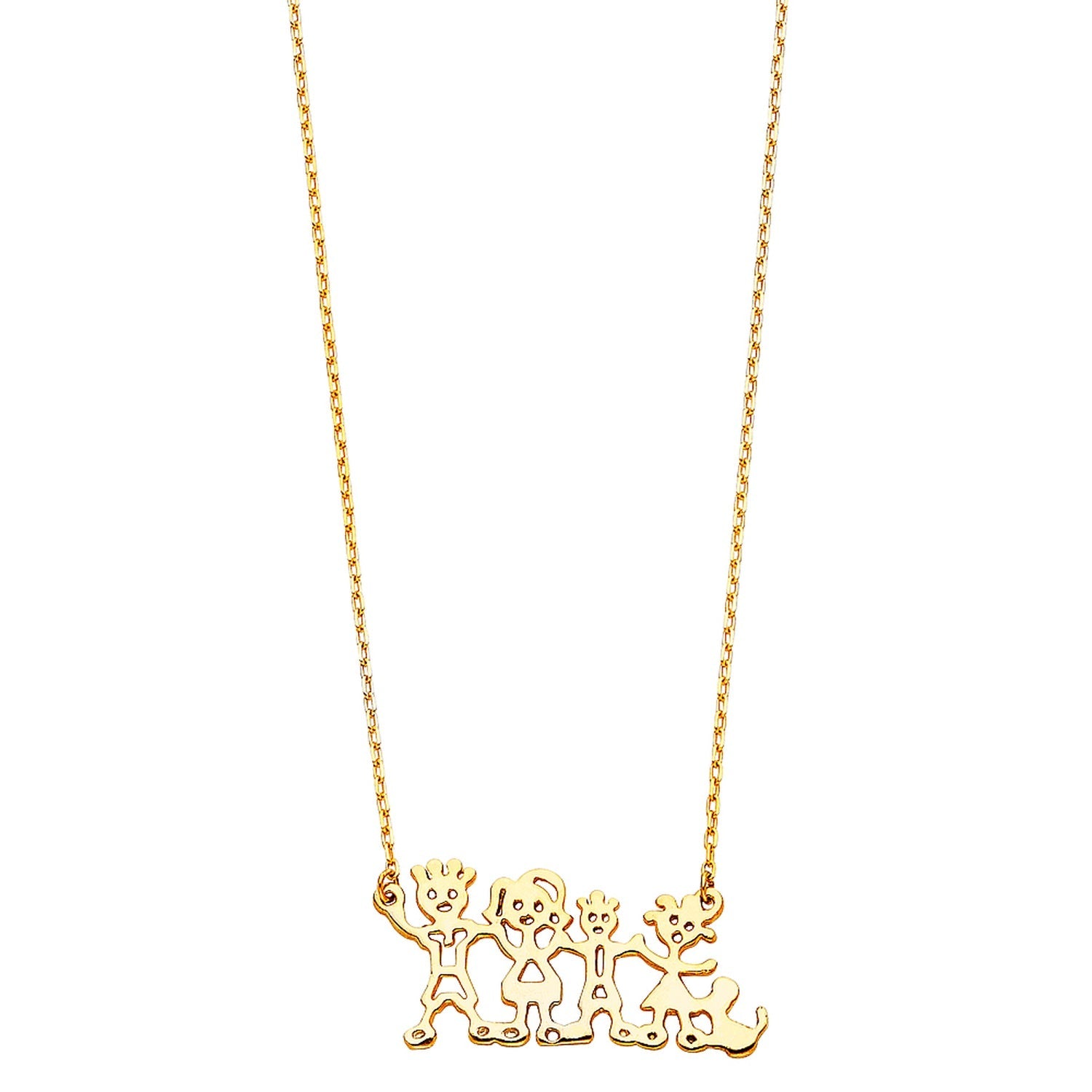 14KY FAMILY SIGN NECKLAVE