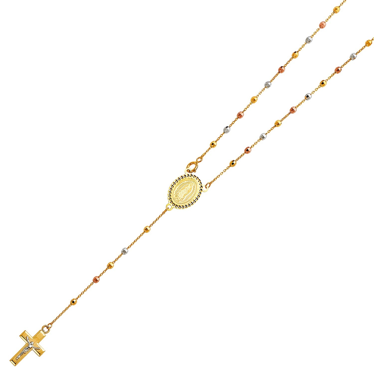 14K 3C 2.5MM DISCO BALL ROSA-NECK